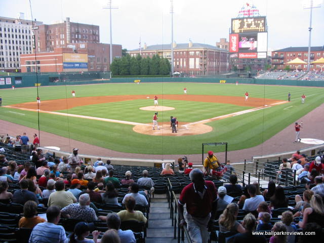 Memphis Redbirds Baseball overhead sign on the wall of the Autozone Park  baseball stadium in TN Stock Photo - Alamy