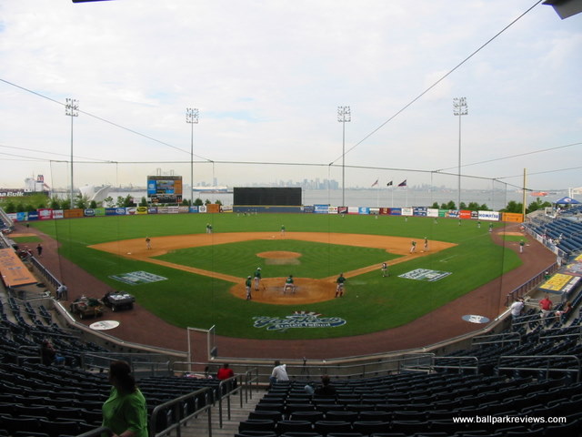 View of Manhattan from the Staten Island Yankee's Richmond County Bank  Ballpark. Stefan's Field last year