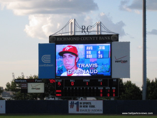 View of Manhattan from the Staten Island Yankee's Richmond County Bank  Ballpark. Stefan's Field last year