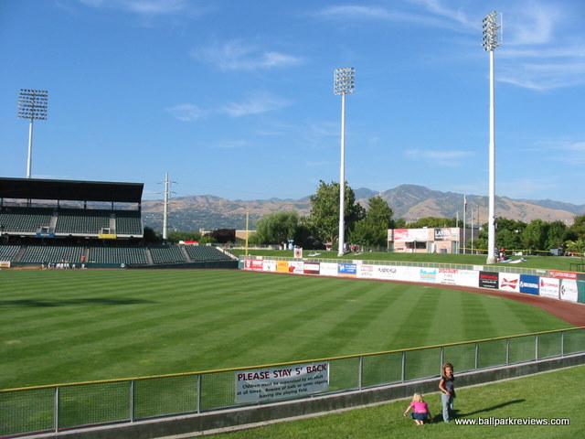 Salt Lake Bees Stadium at sunset. “The best view in baseball” : r