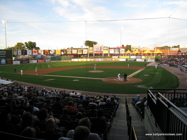 People's Bank Park, home of the York Revolution, has a left field